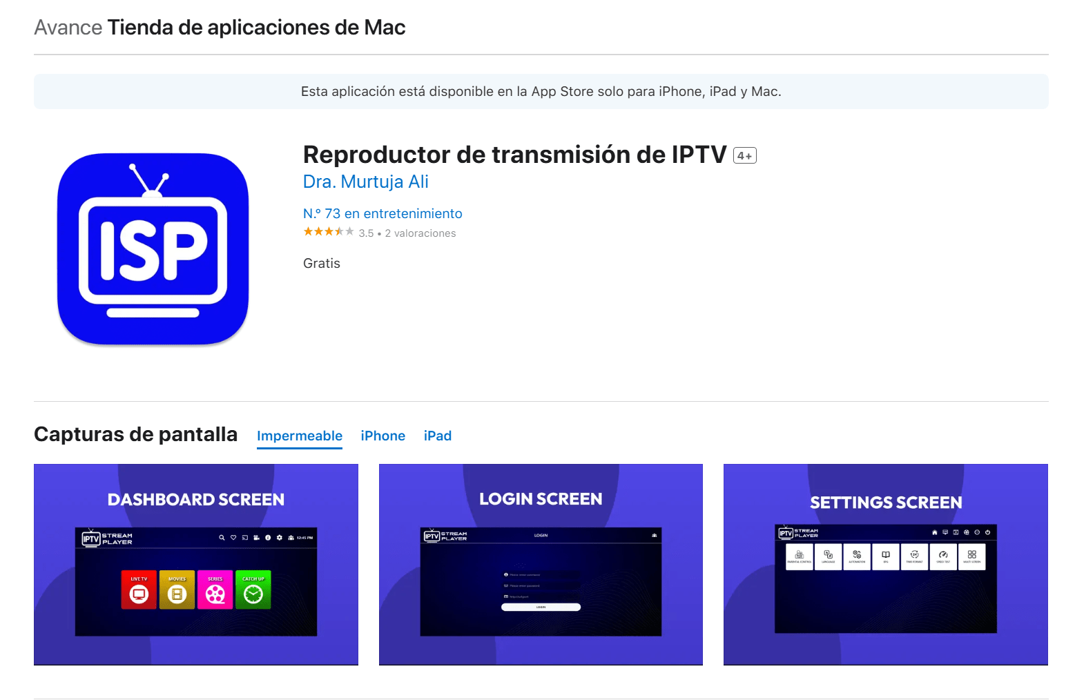 IPTV STREAM PLAYER